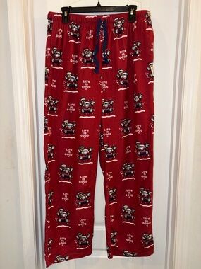 Men’s Red Holiday Pajama Pants - Life Is Good Graphic